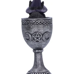 Hexenkätzchen Mit Zaubertrank Kelch 15,7cm -Karnevalskostüme Herren Verkäufe coven cup hexenkatze mit silber kelch coven cup witches cat with silver goblet 54625 03