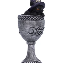 Hexenkätzchen Mit Zaubertrank Kelch 15,7cm -Karnevalskostüme Herren Verkäufe coven cup hexenkatze mit silber kelch coven cup witches cat with silver goblet 54625 04
