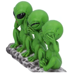 Drei Weise Aliens Statue 16cm -Karnevalskostüme Herren Verkäufe drei weise alien figuren drei weise marsmaenchen three wise martians figurine scifi deko 50871 06