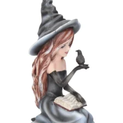 Hexenfigur Regan Mit Rabe 15cm -Karnevalskostüme Herren Verkäufe gothic hexe regan mit rabe figur reagn witch and her raven figurine halloween figur 52512 06