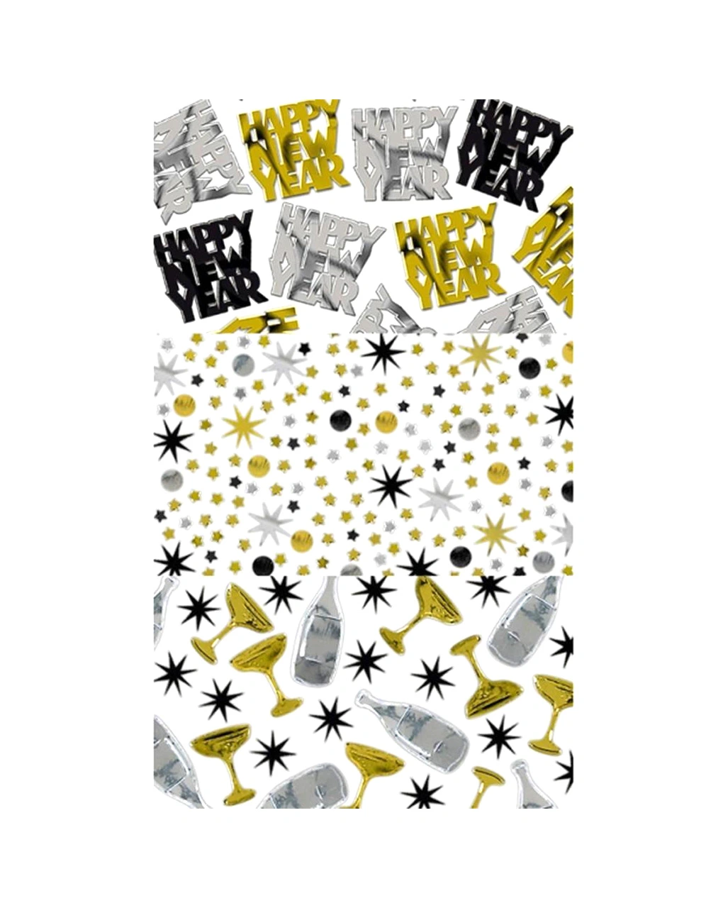 Happy New Year Metallic Streudeko 1 Happy New Year Metallic Streudeko