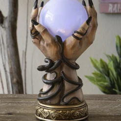 Wahrsagerin Hände Mit LED Kugel 27cm -Karnevalskostüme Herren Verkäufe hexenhaende mit wahrsage kugel fortun teller hands with crystal ball halloween deko 54735 05