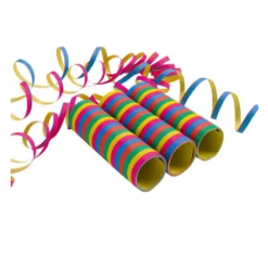 3er Pack Luftschlangen Bunt