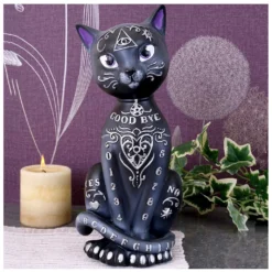 Mystic Spirit Katzenfigur 26cm -Karnevalskostüme Herren Verkäufe mystic ouija katzenfigur mystic spirit katzenfigur mystic kitty figurine gothic deko 50627 07