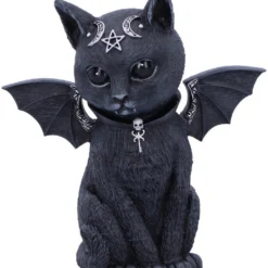Mystische Katzenfigur Mit Fledermaus Flügel