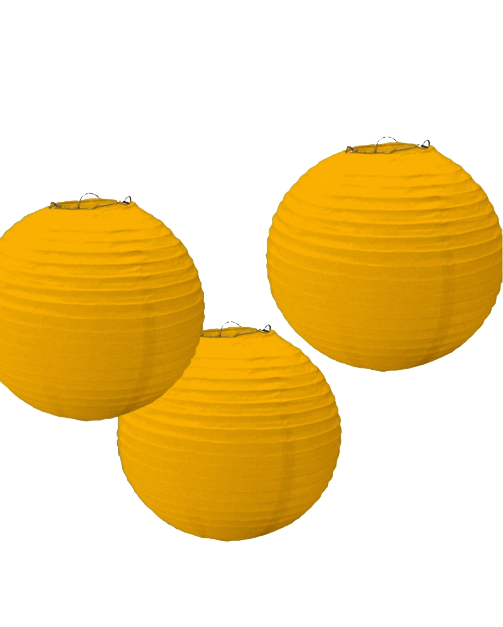 Lampion Set Aus Papier 3 Tlg. Gelb 1 Lampion Set Aus Papier 3 Tlg. Gelb