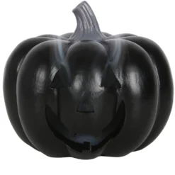 Schwarzer Kürbis Halloween Räucherkegelhalter 11cm