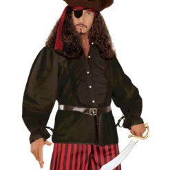 Schwarzes Herrenhemd Mit Rüschen & Knöpfen -Karnevalskostüme Herren Verkäufe schwarzes rueschenhemd mit knoepfen zorro hemd piratenhemd seeraeuberhemd 25594 4