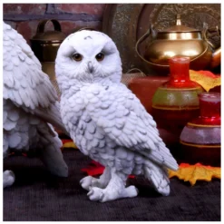 Weiße Schneeeule Statue 13,3cm -Karnevalskostüme Herren Verkäufe weisse schneeeule figur weisse eule statue halloween deko 50812 05