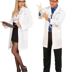 Weißer Unisex Arzt Kittel